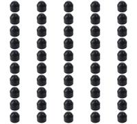 Lot de 50 capuchons de protection en plastique pour écrous hexagonaux M10 x 17 x 21 mm Noir
