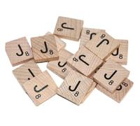 Lot de 50 carreaux de Scrabble en bois pour loisirs créatifs et cadeaux personnalisés (lettre J, lettre)