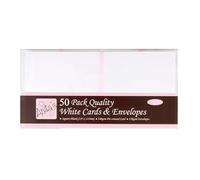 Lot de 50 cartes avec enveloppes blanches, format carré par Anita’s