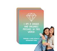 Lot de 50 cartes d'affirmation positive - 6,4 cm x 8,9 cm - Guide d'auto-amélioration de la force intérieure pour les femmes | Mindfulness pour les étudiants, énergie positive et auto-motivation pour