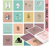 Lot de 50 cartes d'affirmation pour femme avec 100 citations positives et cartes d'affirmation quotidiennes Cadeau de soi et de méditation pour femme