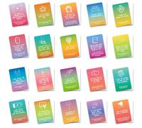 Lot de 50 cartes de citation Rainbow Colored Inspiration - Cartes de pleine conscience - Cartes d'inspiration spirituelle - Positivité quotidienne et manuel d'amélioration de soi - Énergie positive