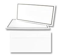 Lot de 50 cartes de condoléances avec enveloppes DIN longues - Motif bordure noire - Cartes de remerciement sans fenêtre - Carte de condoléances digne