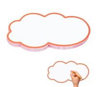 Lot de 50 Cartes de Présentation et Nuages, 230 x 120 mm Cartes de Modération, 180 g/m² Papier Cartes Mémo, Cartes en Forme de Nuage pour École Bureau Présentation Professionnelle Dialogue