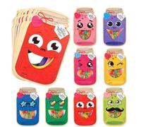 Lot de 50 cartes de Saint-Valentin avec pots colorés - Cartes de vœux amusantes pour la Saint-Valentin - Pour garçons et filles - Cadeaux de fête d'école (C)