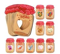 Lot de 50 cartes de Saint-Valentin colorées pour salle de classe avec sacs à bonbons, cartes d'échange amusantes pour activités scolaires, récompenses, fournitures de fête