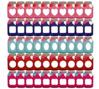 Lot de 50 cartes de Saint-Valentin en forme de bocal Mason Jar - Cartes de Saint-Valentin uniques en forme de bocal Mason - Cartes d'échange amusantes pour garçons et filles
