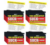 Lot de 50 cartes de stationnement - 5,1 x 8,9 cm - Étiquettes de violation amusantes pour plusieurs raisons hilarantes de stationnement, cartes de farce pour mauvais conducteurs, catégorie fantaisie