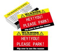 Lot de 50 cartes de stationnement amusantes, avec plusieurs raisons de violation, des coups de stationnement ridicules pour adultes, cartes de violation de stationnement, accessoires de voiture