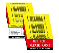 Lot de 50 cartes de stationnement humoristiques pour violations de stationnement, cartes à arracher de voiture hilarantes avec des raisons ridicules, cadeau parfait pour adultes, ticket de parking de