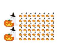 Lot de 50 cartes de sucettes d'Halloween | Cartes d'emballage de bonbons d'Halloween - Lot de 50 emballages de sucettes pour décoration d'anniversaire d'enfant