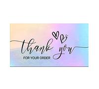 Lot de 50 cartes de visite de remerciement pour votre commande