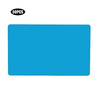 Lot de 50 cartes de visite en alliage d'aluminium, couleur premium, accessoires de réseautage professionnel, élégantes et durables, vierges, pour réunions d'entreprise, hommes (Bleu)