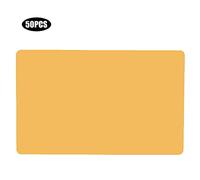 Lot de 50 cartes de visite en alliage d'aluminium, couleur premium, accessoires de réseautage professionnel, élégantes et durables, vierges, pour réunions d'entreprise, hommes (Or)