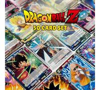 Lot de 50 Cartes Dragonball avec 3 Carte Holo - Dragon Ball Card Game - Anglais + Heartforcards®
