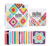Lot de 50 cartes Granny Square Crochet, Granny Square Card Mixer et Assortir, Livre de Crochet Granny Squares, avec inscription au crochet et photo pour chaque Granny Square et livret pratique