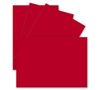 Lot de 50 cartes individuelles DIN A6 - 10,5 x 14,8 cm - 240 g/m² - Rose rouge - Carton de bricolage - Cartes postales vierges