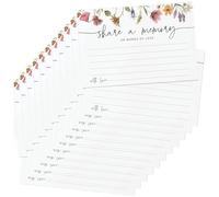 Lot de 50 cartes mémoires « Share a Memory » - Pour funérailles, mariages et remise de diplôme - Alternative à un livre de condoléances