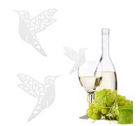 Lot de 50 Cartes Nominatives en Forme d'Oiseau, Blanc, pour D¨¦coration de Table de Verre ¨¤ Vin, Mariage et F¨ºte