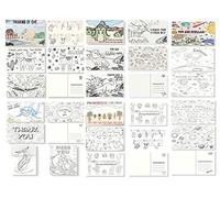 Lot de 50 cartes postales colorées pour enfants ou enseignants - Assortiment de cartes vierges 4 x 6 pour dire Miss You, penser à vous, Bonjour à la famille, aux amis, aux enseignants et aux étudiants (assortiment, 50)