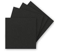 Lot de 50 cartes simples, carrées, 15 x 15 cm, noires, en papier kraft, 240 g/m², vierges, idéales comme cartes postales et de bricolage, faites de carton artisanal argileux de qualité supérieure