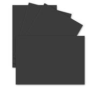 Lot de 50 cartes simples, format A6 : 10,5 x 14,8 cm, 240 g/m², noires, carton de couleur, papier de bricolage, cartes postales vierges