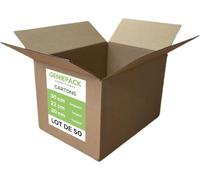 Lot de 50 Cartons d’Expédition 30 x 22 x 20 cm - Boîtes Postales en Carton Ondulé Haute Qualité - Format Idéal pour E-commerce, Vinted, Déménagement et Stockage - Recyclables et Robustes
