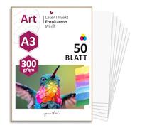 Lot de 50 cartons vierges DIN A3 - DIY I à faire soi même bricoler peindre décrire I Scrapbooking et bien plusI dv_369