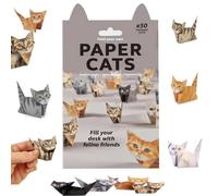Lot de 50 chats en papier origami à faire soi-même,3D Chat Origamis Papier Artisanat Ensemble,Papier pliable créatif pour enfants et adultes