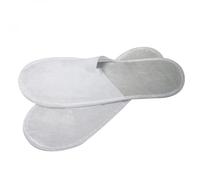 Lot de 50 chaussons jetables pour femme - Vivezen - Mules fermées - Semelle antidérapante - Polypropylène blanc T1