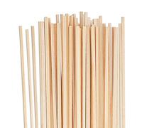 Lot de 50 chevilles carrées en bois brut pour travaux manuels, travaux manuels, projets de bricolage et modèles de décoration d'intérieur - 0,3 x 30,5 cm