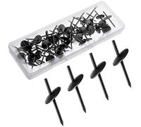 Lot de 50 cintres en une étape pour cloison sèche - Clous - En alliage de fer - Kit de suspension pour cadre photo - Pour montage en bois (127 kg)