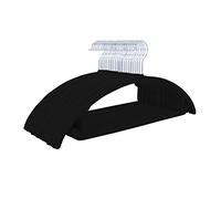 Lot de 50 cintres en Velours de qualité supérieure - Robustes - Antidérapants et sans Bosses sur Les épaules - Crochets chromés - Cintres arrondis pour Manteaux, Pulls, Vestes, Pantalons, Chemises -