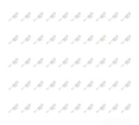 Lot de 50 clips auto-mastiques réutilisables pour la gestion des câbles - Organiseur de bureau solide - Sans noir - Blanc 50