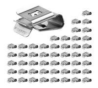 Lot de 50 clips de câble en acier inoxydable pour panneau solaire - Clips de câble de remorque pour gestion des cordons électriques