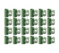 Lot de 50 clips de connecteur de treillis pour tiges de cadre de jardin, clips en plastique PP vert compatibles avec poteaux en bois de 11 mm/16 mm/20 mm, tomate et climat (11 mm)