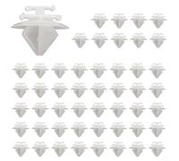 Lot de 50 clips de garniture de pare-chocs latéraux de véhicule, fixation de porte extérieure avec tête rectangulaire en plastique blanc, numéro de pièce : 8565.40 856540, 7701056846 (50 pièces)