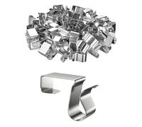 Lot de 50 clips de gouttière en métal pour suspendre des lumières d'extérieur résistantes aux intempéries pour lumières de Noël sur gouttières et avant-toits en acier (1,85 cm - 50 pièces)