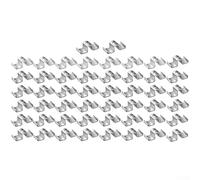 Lot de 50 clips de selle en acier galvanisé pour grille de fixation avec trou ovale pour système de drainage, allée, escalier, structure industrielle et extérieure