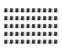 Lot de 50 clips de terrasse en acier inoxydable avec 50 vis noires pour espacement des planches de bois composite et système de fixation sécurisé pour jardin, patio, terrasse - Kit de matériel