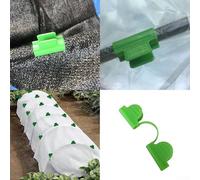 Lot de 50 clips en plastique à double tête pour fixation de film de serre pour fixer le film, l'ombre et la moustiquaire (50 pièces 5 mm)