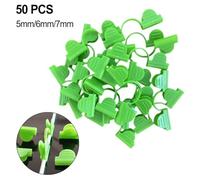 Lot de 50 clips en plastique pour fixation de film de serre - Clips à double tête adaptés pour cadre en arche et étagères de jardin (50 pièces de 6 mm)