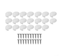 Lot de 50 clips muraux en plastique sans cadre pour miroir de salle de bain, cloison sèche, murs solides, armoire, blanc, 5 mm (A, 20 pièces)