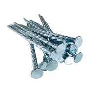 Lot de 50 clous de gazon en métal galvanisé en spirale pour paysage, clous de jardin, piquets d'ancrage, extérieur, robustes, résistants à la rouille, 17,8 cm de long