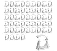 Lot de 50 colliers de serrage en forme de U en plastique pour fixer les tuyaux d'eau et les tuyaux d'air, construction PPR durable pour une utilisation fiable dans les applications domestiques et