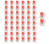 Lot de 50 commutateurs de clavier mécaniques de rechange à 3 broches pour une touche nette pour une saisie de clavier personnalisée (rouge)