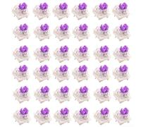 Lot de 50 commutateurs de clavier mécaniques de rechange à 3 broches pour une touche nette pour une saisie de clavier personnalisée (violet)