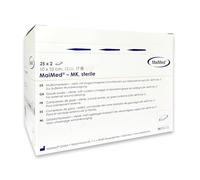 Lot de 50 compresses stériles 10 x 10 cm - 12 couches de gaze non pelucheuses - Stériles et non adhésives pour pansement et soins