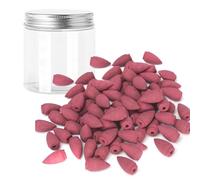 Lot de 50 cônes d'encens marron à refoulement cerises, arôme durable pour la positivité et l'air pur, poudre de bois, aromathérapie pour soulager le stress, purificateur d'air et nettoyage, coffret
