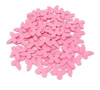 Lot de 50 confettis en bois de 20 mm en forme de papillon style shabby chic vintage pour scrapbooking Rose